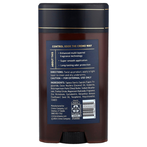 Cremo, Дезодорант, Palo Santo, 75 г (2,65 унции)