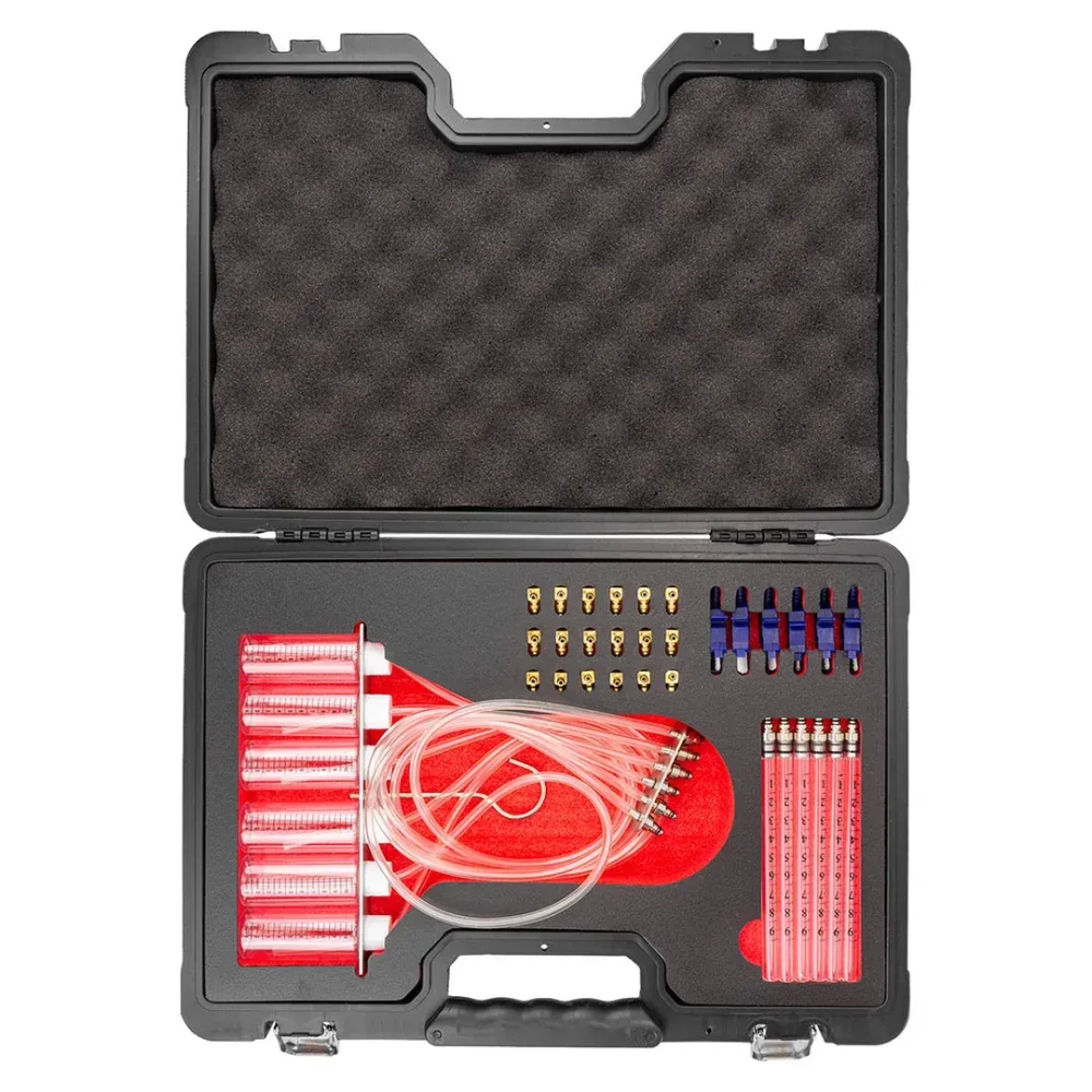 Тестер обратки дизельных форсунок системы Common Raill с комплектом адаптеров, в кейсе ''Premium'' Forsage F-902G8D(F-04A3024D)