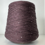COTTON PAILLETTES; 96% хлопок, 4% пайетки; 400м/100гр; цвет: коричневый баклажановый, прозрачные пайетки