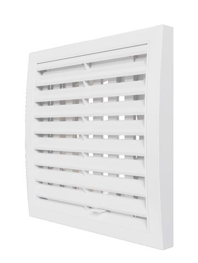 Решетка вентиляционная RRPF фланец D100 разъемная регулируемая 150x150 пластик ERA