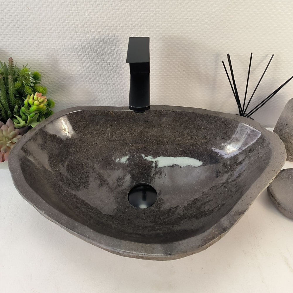 Каменная раковина из речного камня RS-05217 (55*36*15) 0857 из натурального камня