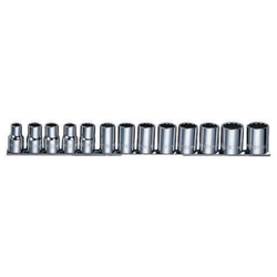 S05H4113S Набор головок торцевых 12-гранных MAXI-DRIVE 1/2"DR на держателе, 10-24 мм, 13 предметов
