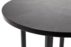 "Кипр" интерьерный стол из HPL круглый Ø30 H40, цвет "серый гранит"