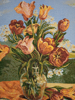 Декоративный гобеленовый чехол Тюльпаны М 47х47