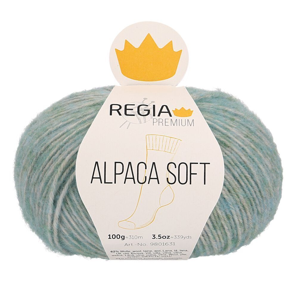 Пряжа Alpaca Soft(00062/Ментоловый меланж)
