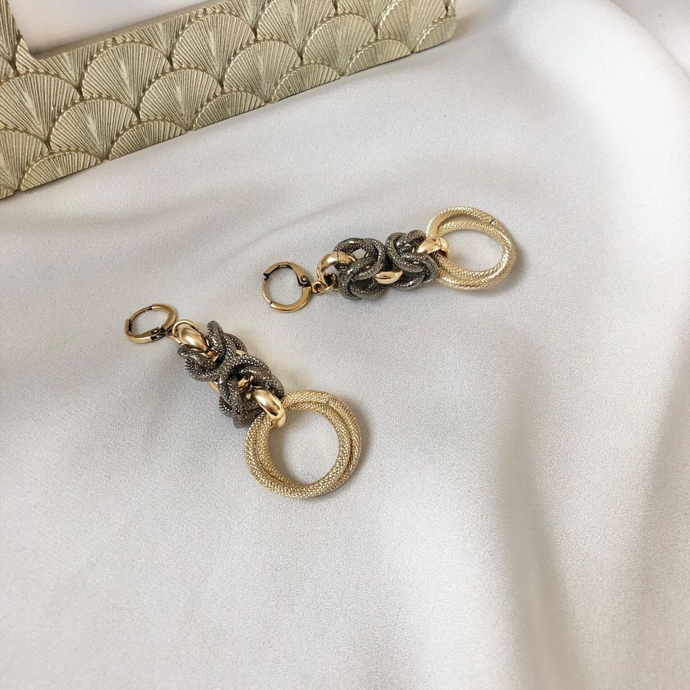 Серьги Византия цвет золотисто-шоколадный Серьги Византия цвет золотисто-шоколадный