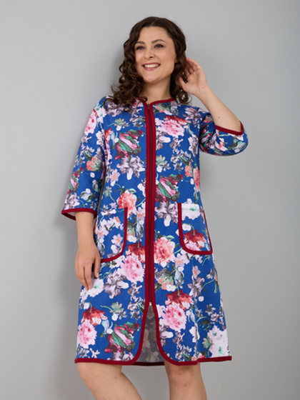 Халат Х-262/индиго-хризантема