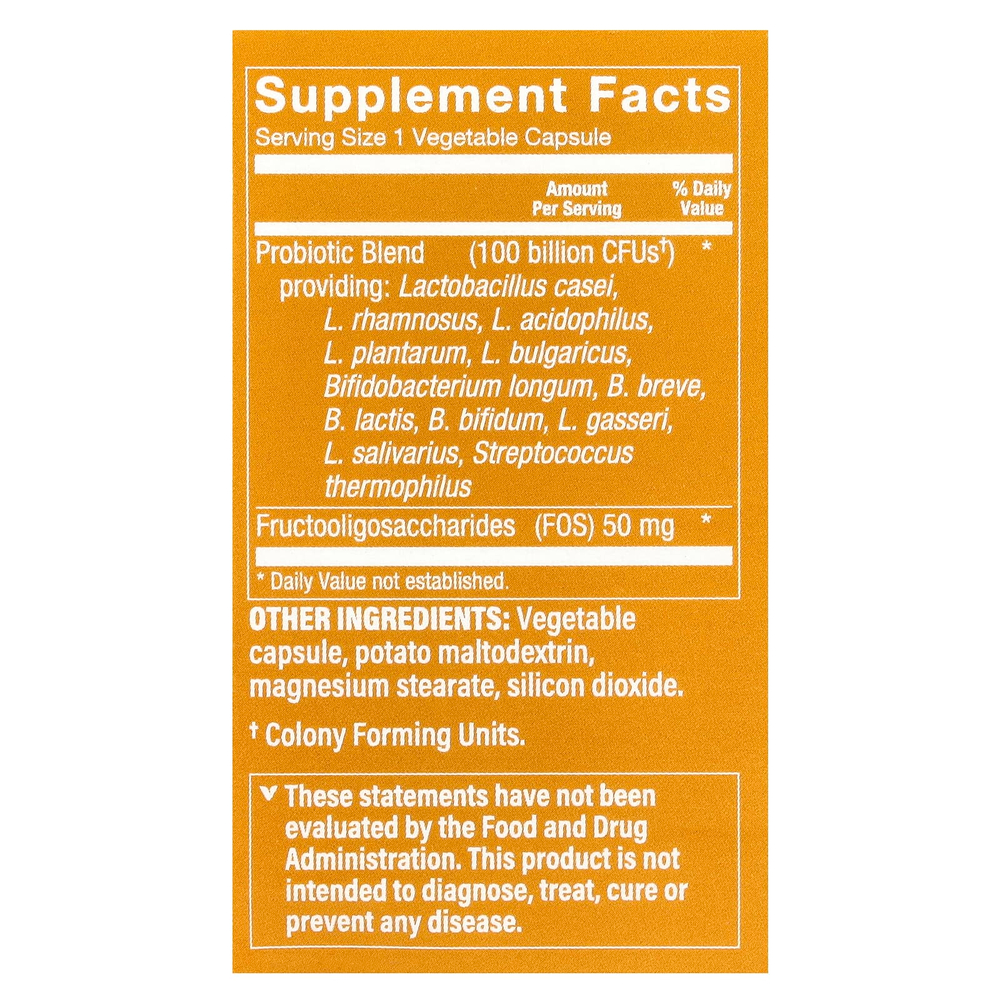 The Vitamin Shoppe, Пробиотик, 100 млрд КОЕ, 30 растительных капсул