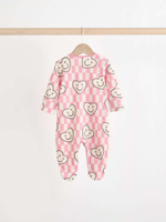 Комбинезон / Cлип для малышей Next B61-422, 3 шт., Бежевый, Розовый