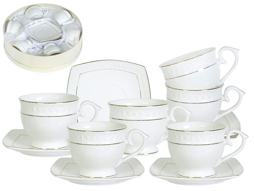 Чайный набор 12 предметов 280мл "Снежная королева", круглая