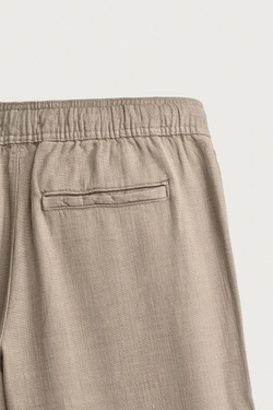 ZARA БРЮКИ СВОБОДНОГО КРОЯ С ФАКТУРОЙ, СЕРО-КОРИЧНЕВЫЙ