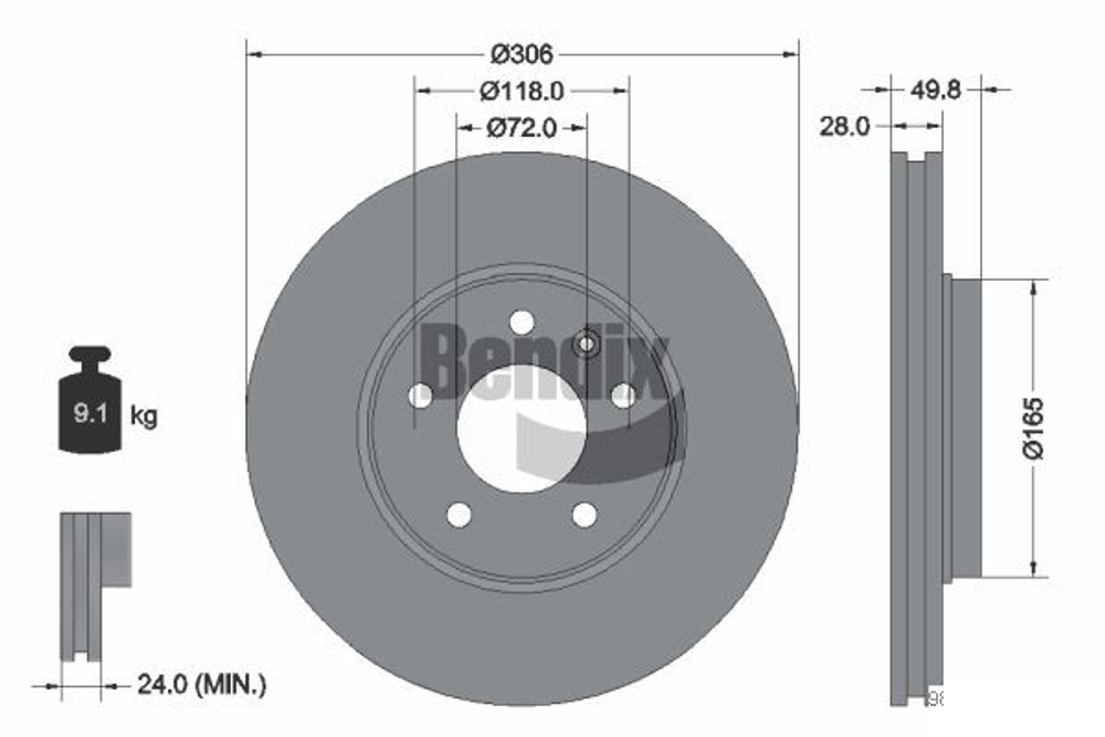 BENDIX Braking - BDS1039HC