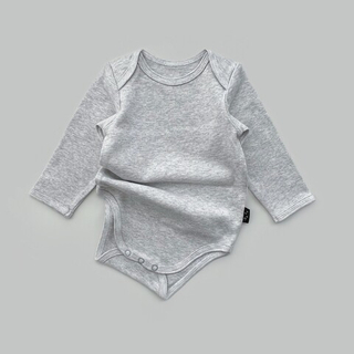 Боди с длинным рукавом (серый меланж)