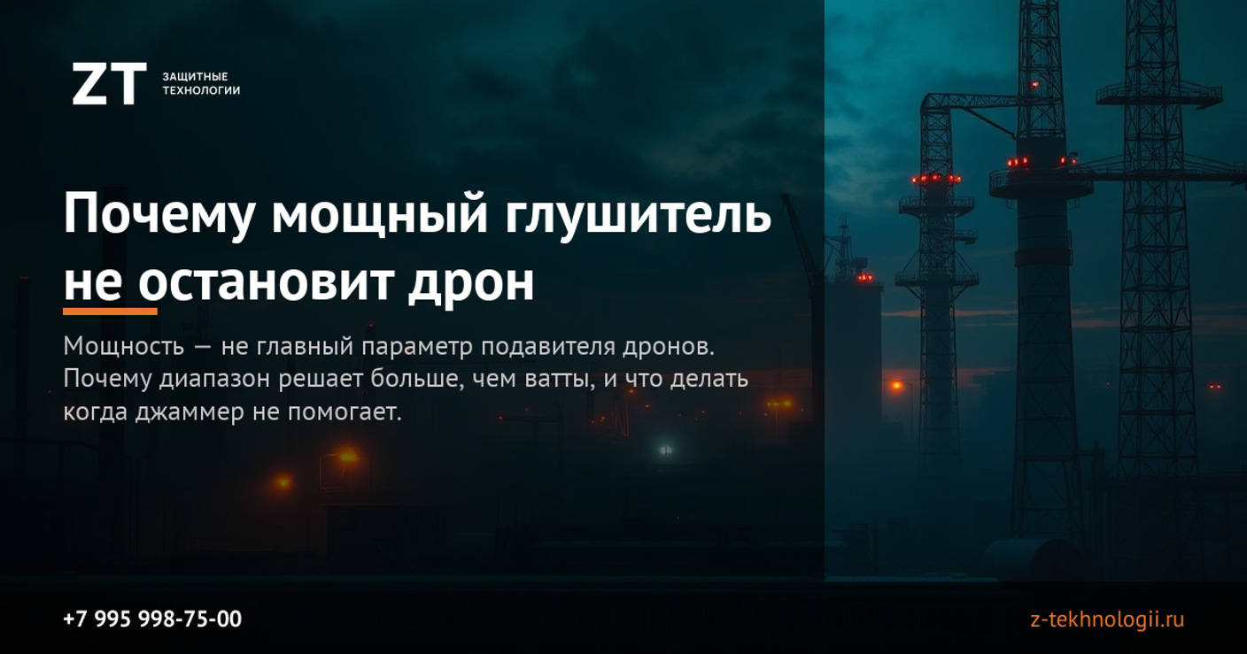 Почему мощный глушитель не остановит дрон