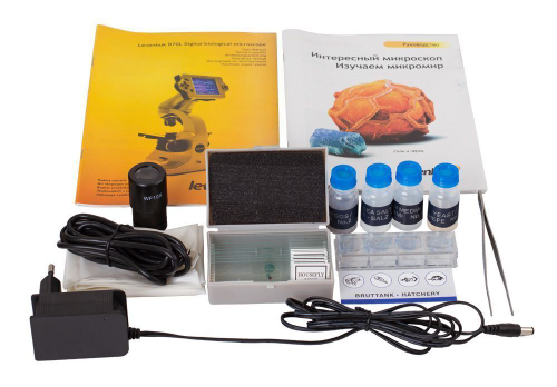 Микроскоп монокулярный цифровой Levenhuk D70L с набором для опытов