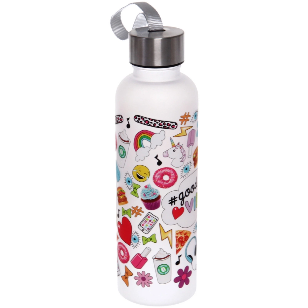 Бутылка питьевая пластиковая 600мл «Летний микс», микс цветов