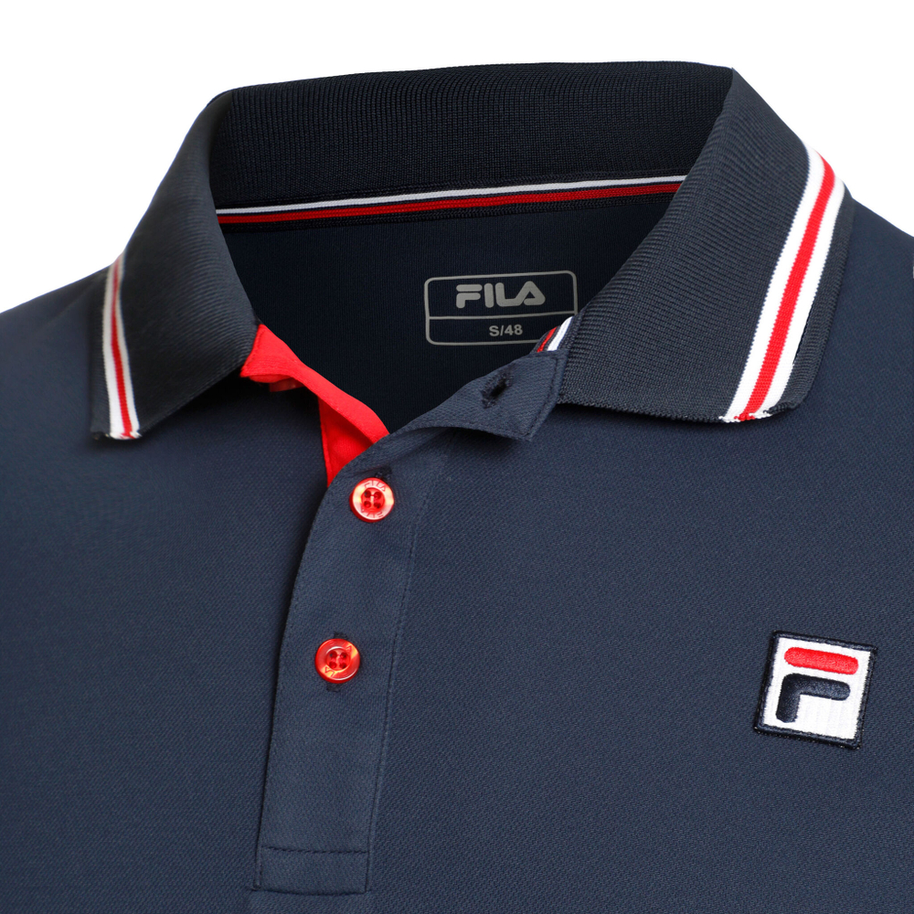 Мужское теннисное поло Fila Core Button Piro Polo Men - Dark Blue, Red