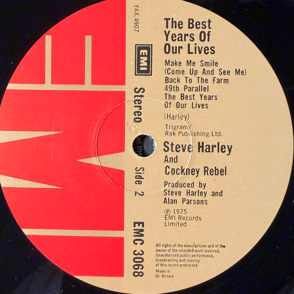 Steve Harley And Cockney Rebel ‎– The Best Years Of Our Lives (Англия 1975г.) Т