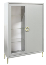 Шкаф с витриной 2д «Флора» П6.980.0.03 (Пепел)