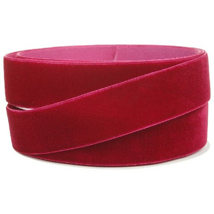 Лента декоративная (бархат) 25ммx10ярд (Винный)