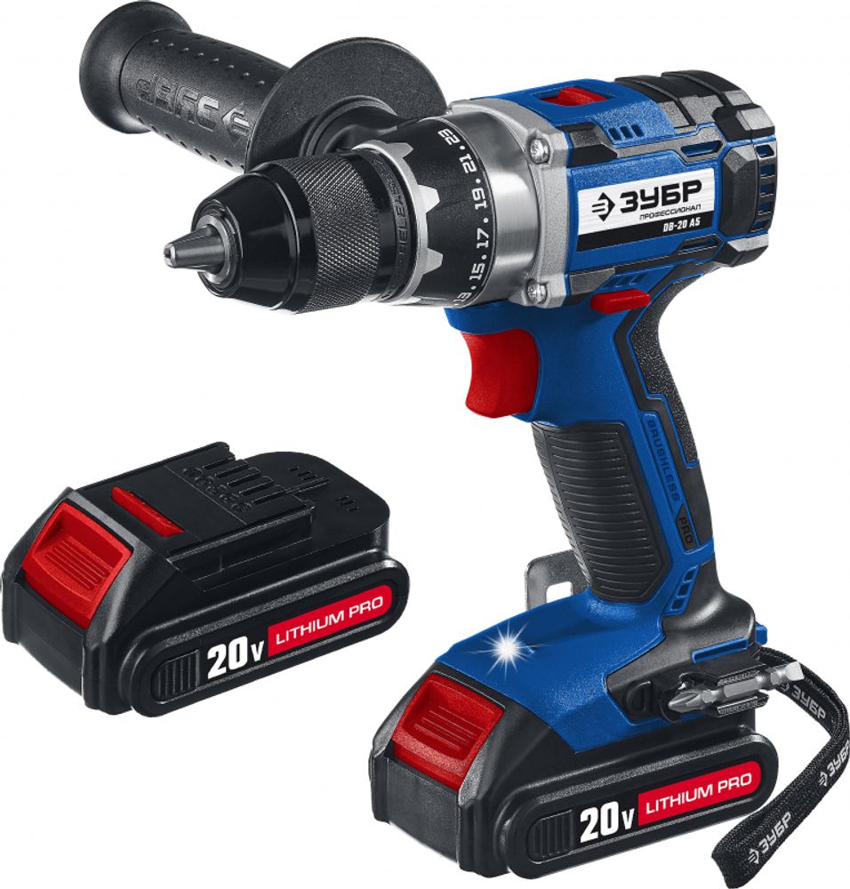 Дрель-шуруповерт бесщеточная ЗУБР DB-20 A5 20 Вт 2 Ач кейс