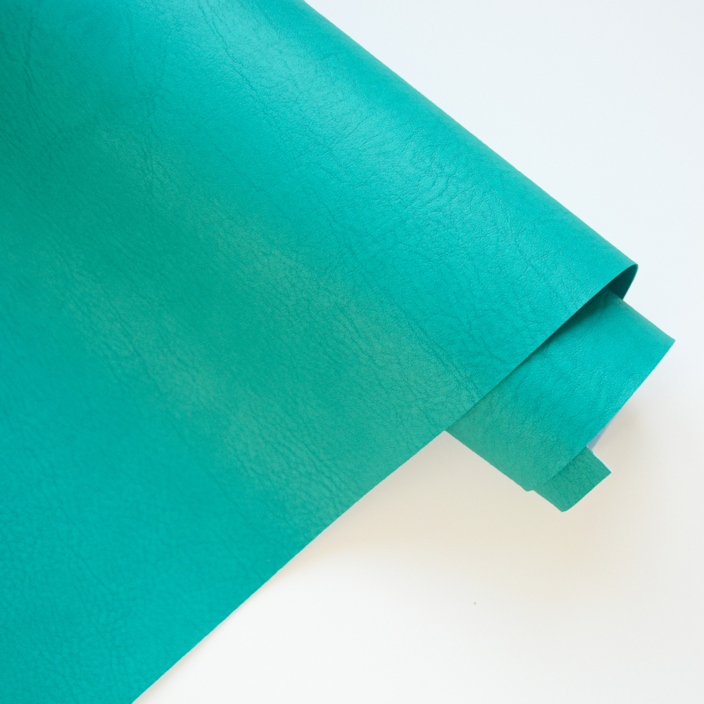 Кожзам переплетный с тиснением "Мятая кожа", авантюриновый зеленый