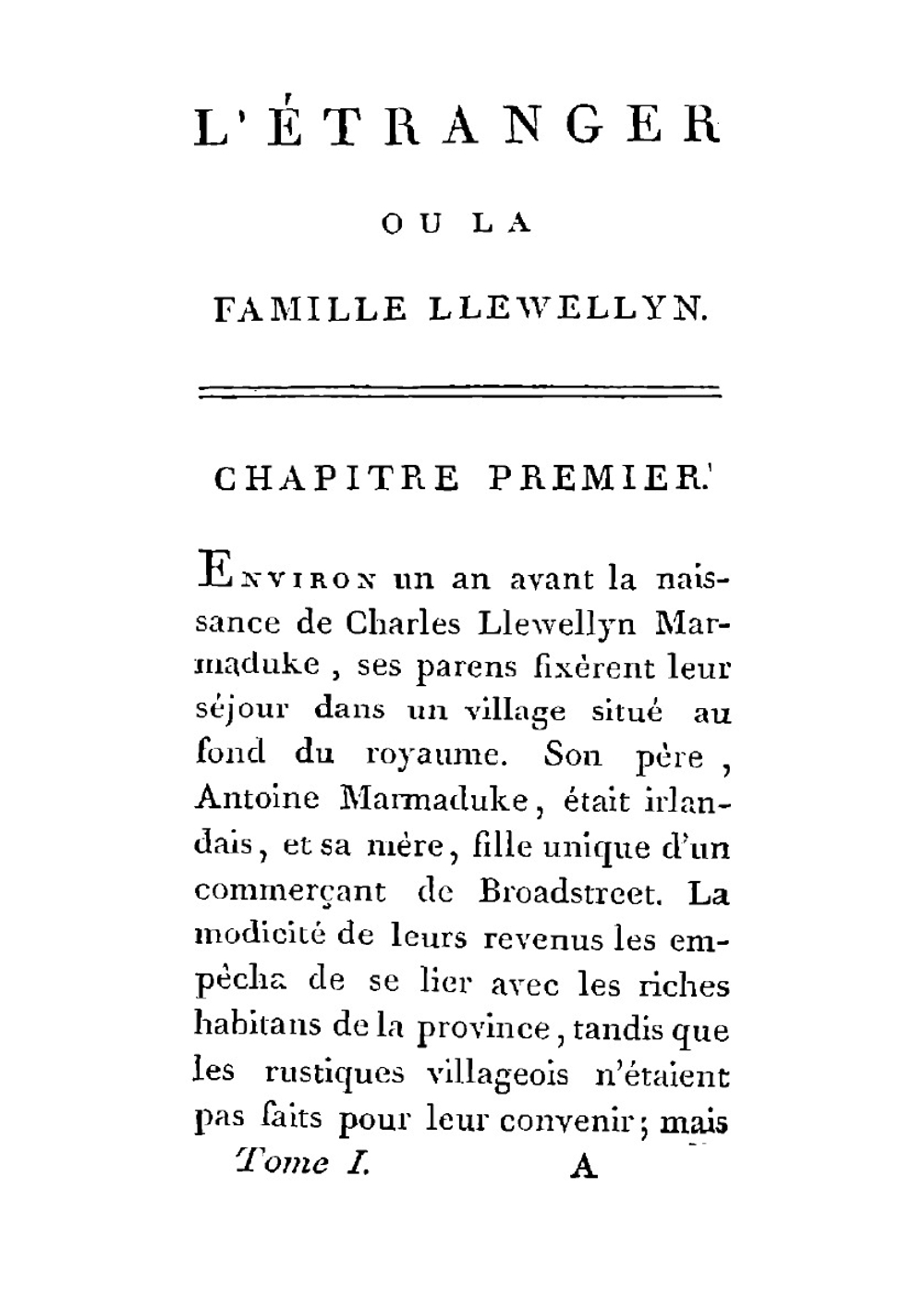 L'Étranger | Antoine-Angélique Chomel