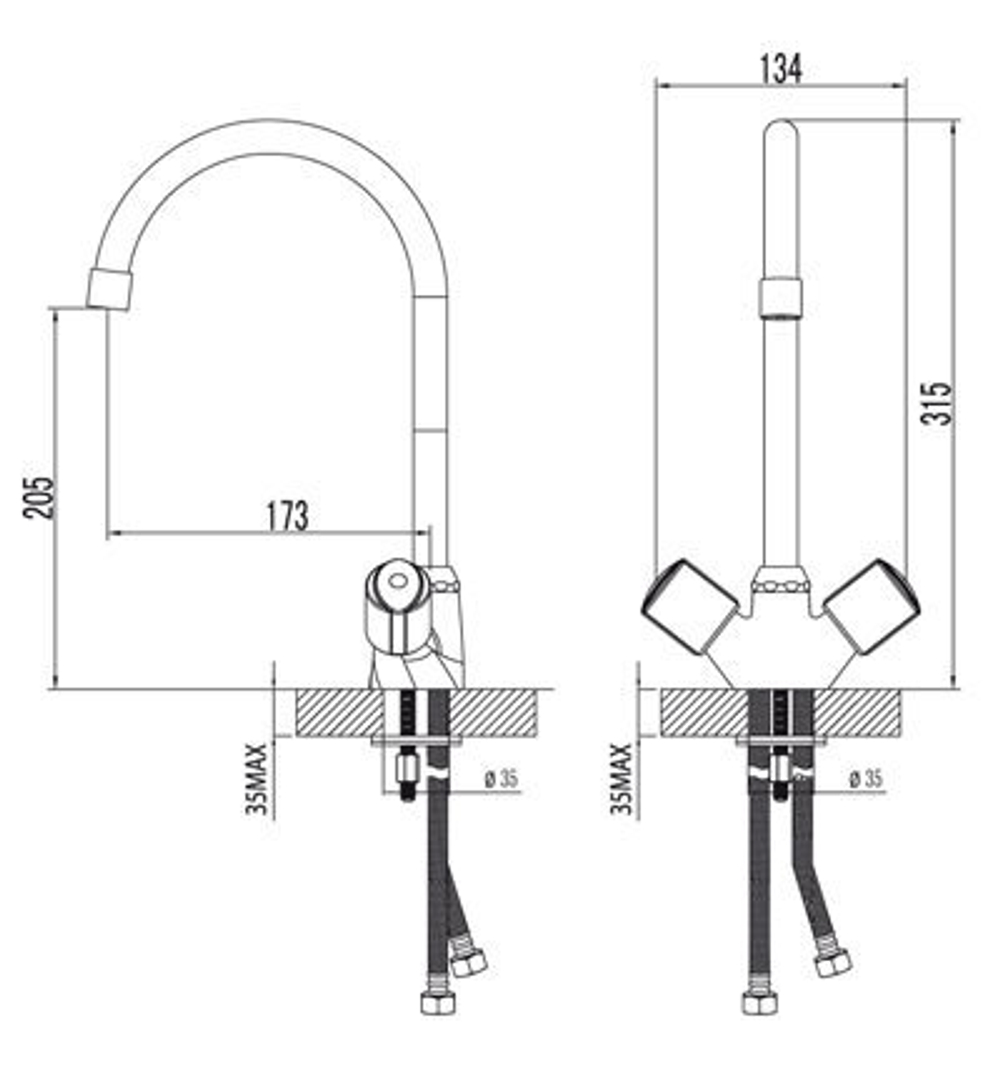 LEMARK Серия MERKADO. Смеситель для кухни – LM2305C