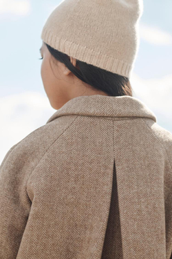 ZARA ШАПКА ИЗ 100% ШЕРСТИ, СВЕТЛО-БЕЖЕВЫЙ