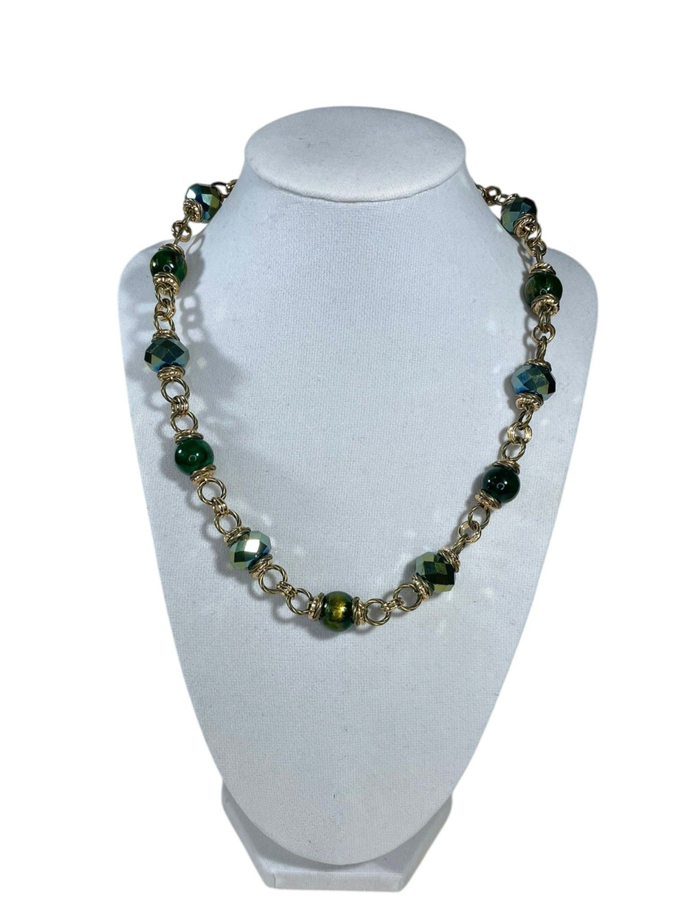 Комплект колье и серьги муранское стекло