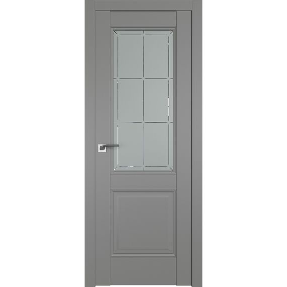 Фото межкомнатной двери экошпон Profil Doors 90U грей остеклённая