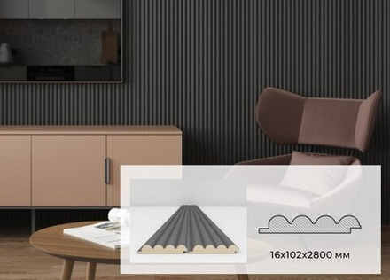 Реечная стеновая панель (планка 1924), Дуб тангет натуральный софт