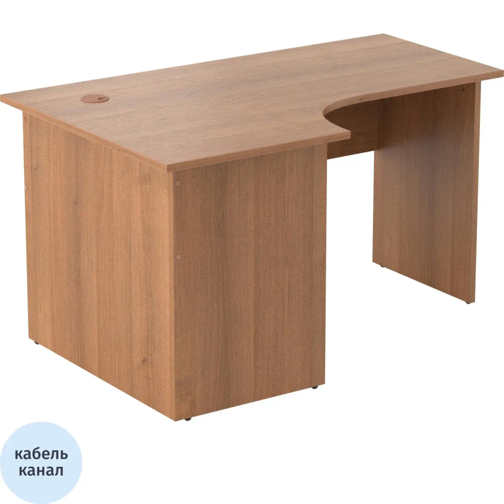 Стол эргономичный Easy One 22/22 левый (1400x900x740 мм) орех new