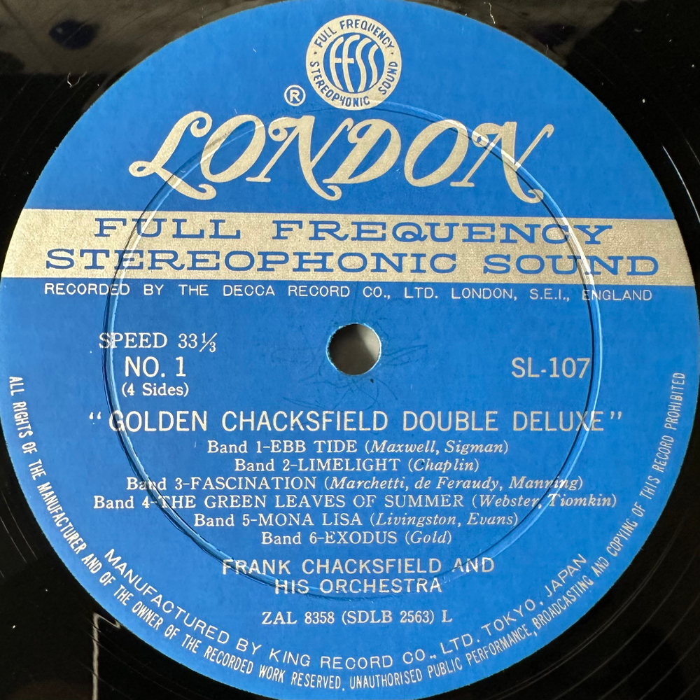 Frank Chacksfield & His Orchestra - Golden Chacksfield Double Deluxe 2LP (Япония)