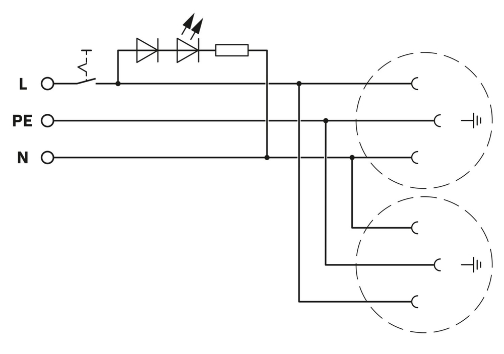 0804110 - EO-J/PT/LED/DUO - Двойная розетка