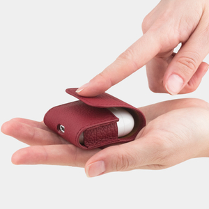 Чехол для наушников Petit из кожи теленка, вишневого цвета