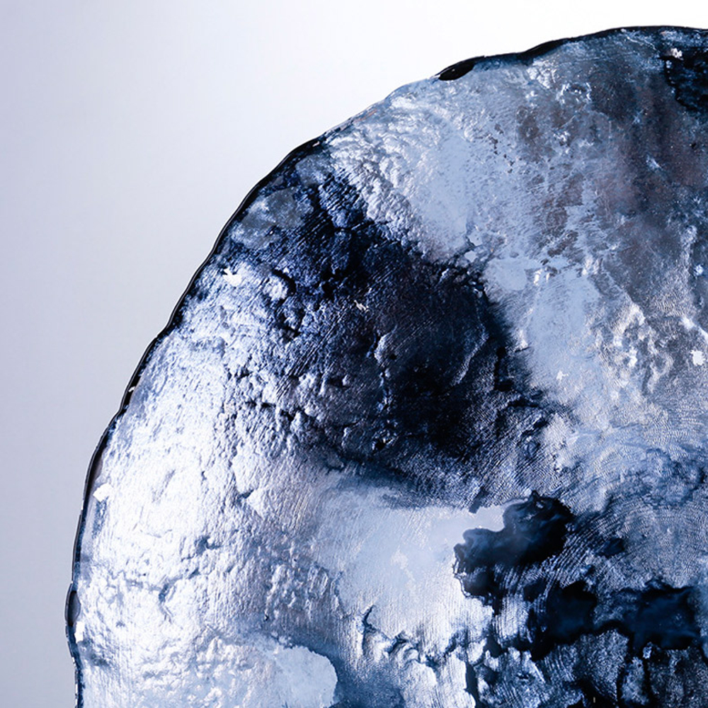 Тарелка Cloyd MATENO Dish / Ø40 см - синее стекло (арт.50054)