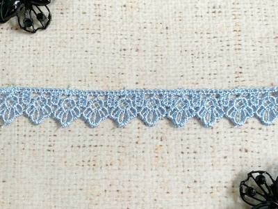 Кружево плетеное, ш. 1,8 см, голубой