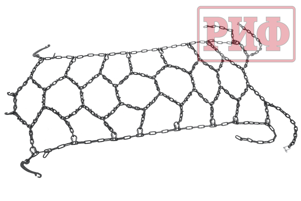 Цепи противоскольжения Фронтальный погрузчик "соты" 21 мм, 11.20x20 (к-т 2 шт.) РИФ