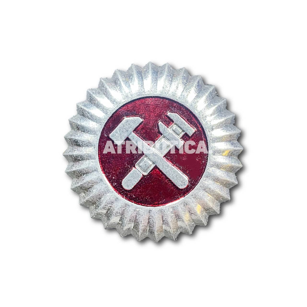 Кокарда РЖД ( Российские Железные Дороги ) Серебристая | ATRIBUTICASTORE.RU