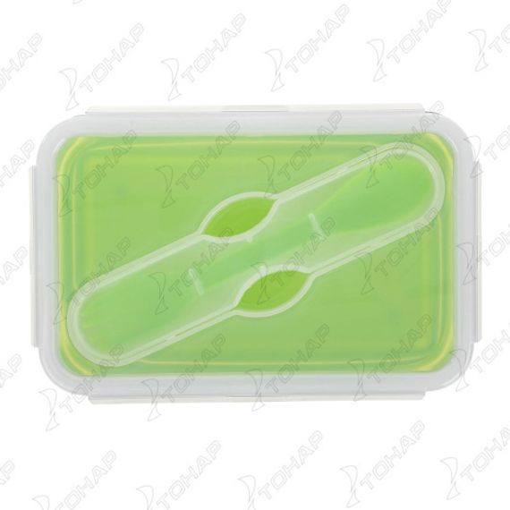 Контейнер силиконовый складной 1000мл с ловилкой (PR-FH049) PR