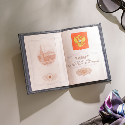 Обложка на паспорт кожаная Жостово