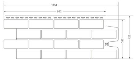 Фасадная панель Grand Line Колотый камень Стандарт Молочный 0,389м2