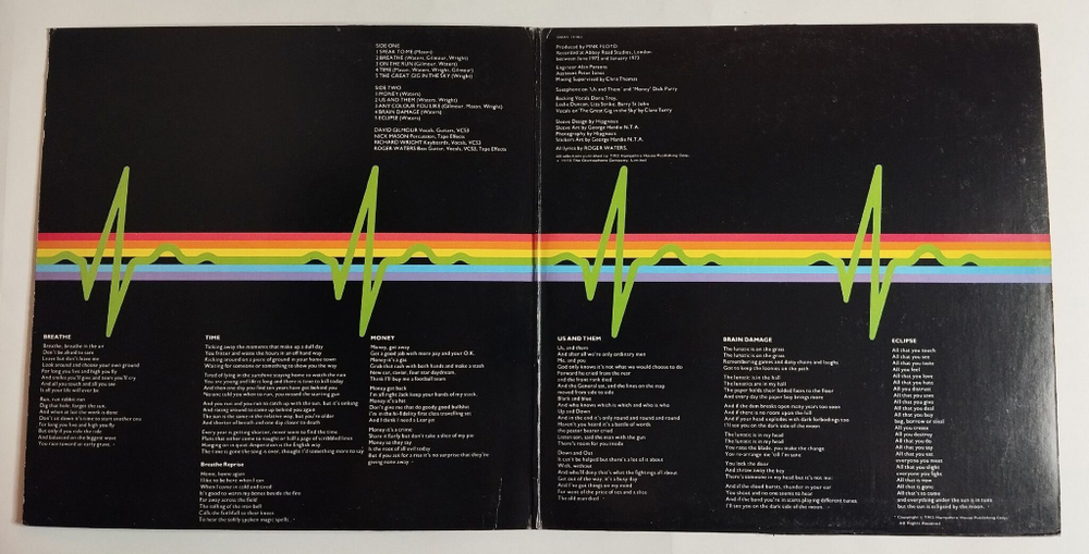 Винтажная виниловая пластинка LP Pink Floyd The Dark Side Of The Moon (USA 1973)