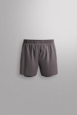 ZARA ШОРТЫ ДЛЯ БЕГА 2 В 1, ЛИЛОВЫЙ