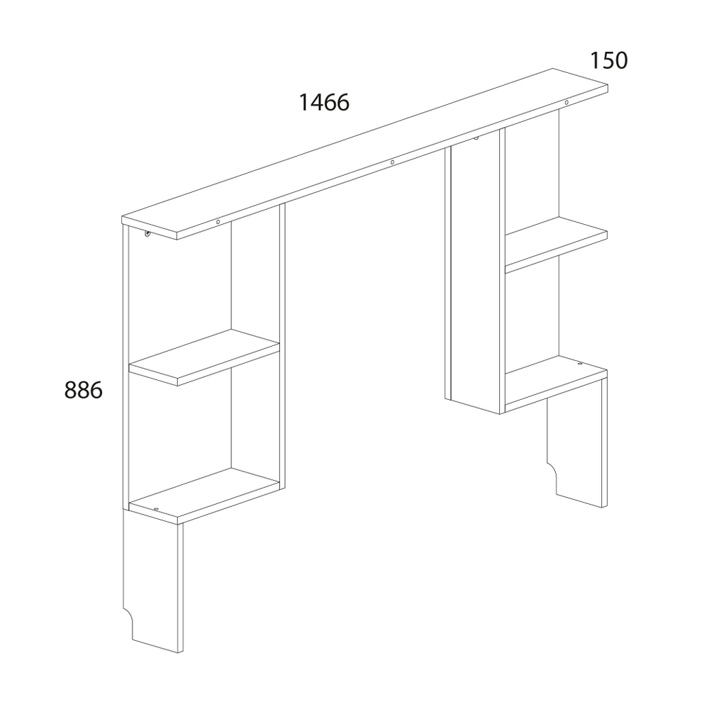 Комплект полок кровати 140, JAZZ, цвет КАШТАН НАЙРОБИ