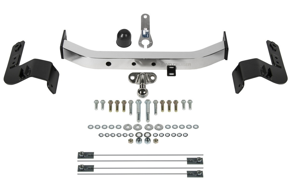 Фаркоп торцевой c электрикой Smart для Toyota Land Cruiser 200 (кроме Executive и TRD) 2007-2021, с нерж. накладкой, шар F, 1500/75 кг, F.5713.003