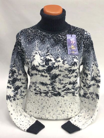 Pulltonic женский из шерсти и кашемира "Ёлки-3" Размеры (42-50). LADY