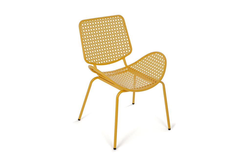 "Гермес" стул стальной, цвет желтый