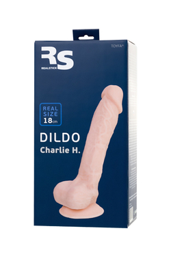 Фаллоимитатор RS Silicone Charlie H с уникальным материалом, телесный, 18 см